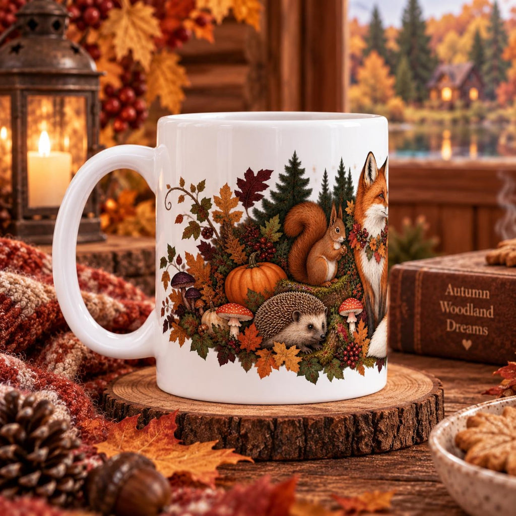 Cosy Woods XL woodland animal mug — view 2