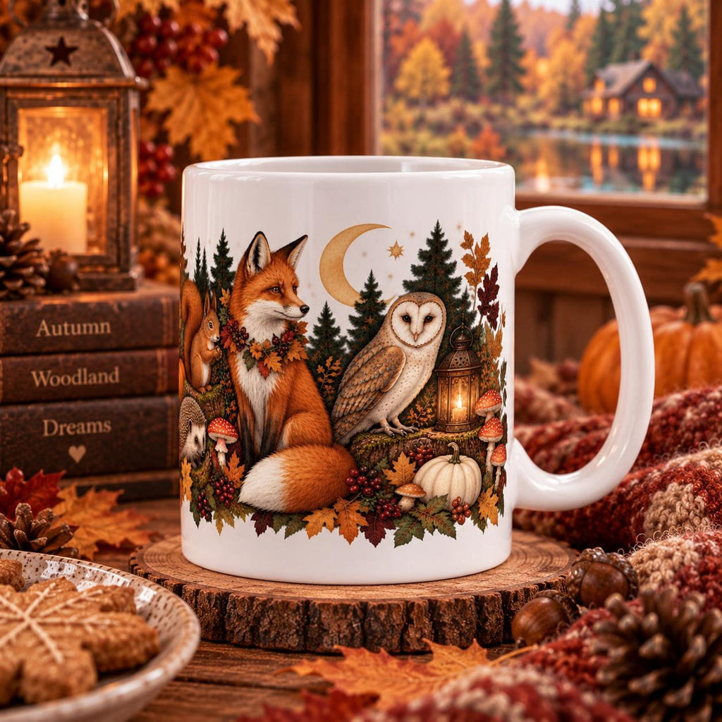 Cosy Woods XL woodland animal mug — view 3