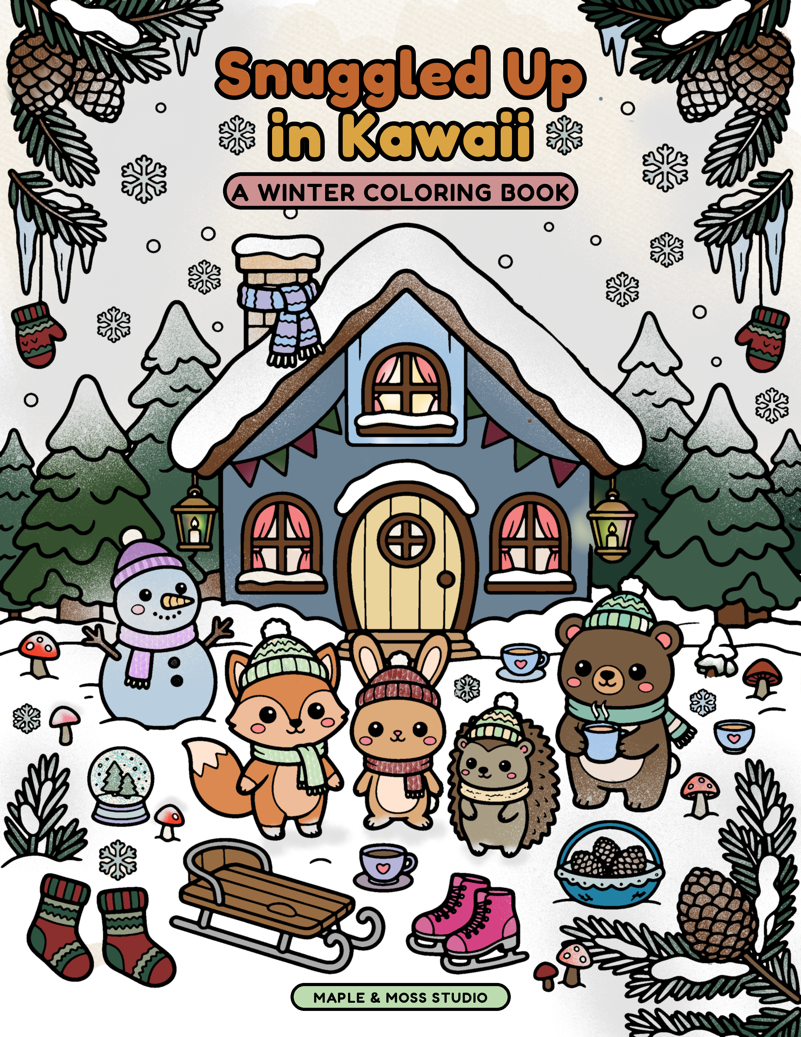 Snuggled Up in Kawaii – Digital Colouring Pack cover